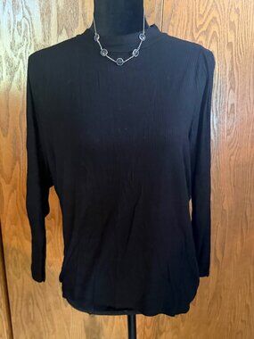 Acemi Black Long Sleeve Blouse With Open Shoulder Detail Medium Lightweight Vers